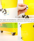 Image showing Mini Fixed Caster Wheels 0.5 Inch Low Profile Rubber Set Of 8 Self Adhesive Plate Caster Wheels installation methods.
