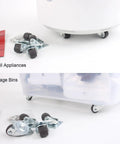 0.5 Inch Mini Caster Wheels Set Of 8 Low Profile Swivel Plate Casters with No Noise Rubber Wheels for small appliances and storage bins