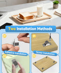 Mini Low Profile 0.5 Inch Caster Wheels Self Adhesive And Screw Mounted Rubber Casters on tray with installation methods shown.