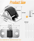 0.5 Inch Mini Caster Wheels Set With Metal Plate Self Adhesive Low Profile Casters For Furniture Small Appliances Carts Drawers Storage Boxes And Bins 8 Pack Includes 16 Screws Durable Rubber On Steel For Smooth Quiet Mobility size diagram