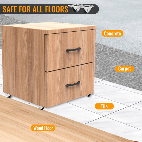 Wooden cabinet on 0.5 Inch Mini Caster Wheels Set With Metal Plate Self Adhesive Low Profile Casters moving smoothly on various floor types.