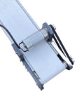 Close-up of Mini Production Line Conveyor System 10x50cm DIY Electric Elevator Model Friction Experiment Device on desktop