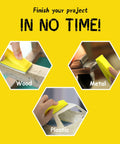 Mini Detail Sander Kit 3.5 By 1 Inch With Five Grit Sandpaper For Tight Spaces sanding wood, metal, and plastic surfaces.