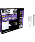 Box and components of mini self drilling drywall anchors with screws made from glass filled nylon for #6 to #8 fasteners