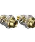 Mini Inline Lubricator Oiler for Pneumatic Tools, One Quarter Inch Aluminum Inline FRL, Automatic Lubrication System, 2-pack