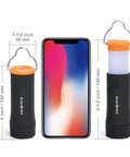 2 In 1 Mini Lanterns And Flashlights With 3 Modes And Zoomable LED Beams, 2 Pack Grab And Go Portable Outdoor Lighting next to smartphone