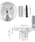 Mini Lathe Hand Wheel CNC Aluminum Alloy Hand Wheel With Handle For Internal Chamfered Hole Ergonomic Design dimensions