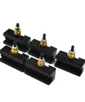5 Piece Mini Lathe Tool Holder Set With Quick Change Posts For Turning Milling And Facing One Quarter Inch To One Half Inch
