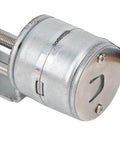 Close-up of mini linear lead screw nut slider 2‑phase 4‑wire stepper motor showcasing metal structure and wiring