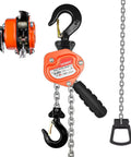 One Quarter Ton Mini Lever Block Chain Hoist With Ten Foot Chain G80 Alloy Steel 360 Degree Hook Manual Ratchet Hoist front view