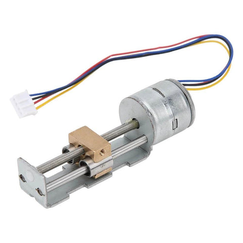 Mini linear lead screw nut slider 2‑phase 4‑wire stepper motor linear screw slide table slider stroke 34mm, metal structure