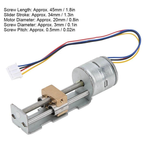 Mini linear lead screw nut slider 2‑phase 4‑wire stepper motor linear screw slide table slider stroke 34mm for smooth motion