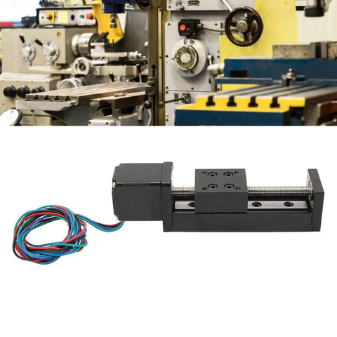 Mini Linear Rail Slide Actuator - 50mm Stroke Alloy Stepper Motion Stage with 1 Piece Screw Rod in industrial setting