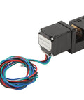 Mini Linear Rail Slide Actuator - 50mm Stroke Alloy Stepper Motion Stage with 1 Piece Screw Rod, motor and wires visible