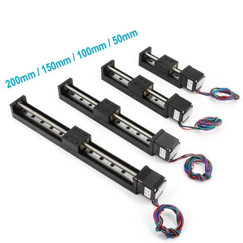 Different sizes of Mini Linear Rail Guide Small Sliders Lead Screw T6x1 with Nema 11 Stepper Motor for CNC Router Parts