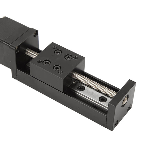 Mini Linear Rail Slide Actuator - 50mm Stroke Alloy Stepper Motion Stage with 1 Piece Screw Rod for DIY CNC Router Parts