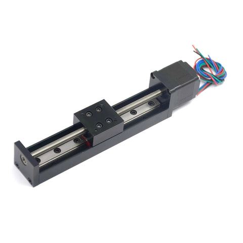 Mini Linear Rail Guide Slide Actuator T6x1 Lead Screw with NEMA11 Stepper Motor,100mm Effective Stroke Length for DIY CNC Router Parts X Y Z Linear (Size:100mm)