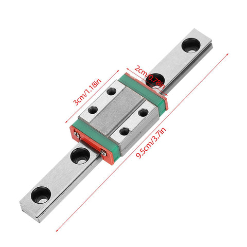Miniature Linear Slide Block Bearing Lightweight Steel 4 Point Design With Retainer And Lubrication System detailed view