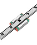 Miniature Linear Slide Block Bearing Lightweight Steel 4 Point Design With Retainer And Lubrication System, shown on a white background