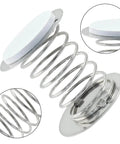 Ten Piece Set Of Metal Spiral Springs 1 By 1 Inch Mini Wobble Springs For Crafts Diy Hand Making And Gifts Durable Alloy Steel Built For Endless Compression And Smooth 362 Degree Rotation. Compact alloy steel springs with circular base in close-up view.