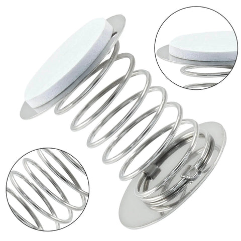 Ten Piece Set Of Metal Spiral Springs 1 By 1 Inch Mini Wobble Springs For Crafts Diy Hand Making And Gifts Durable Alloy Steel Built For Endless Compression And Smooth 362 Degree Rotation. Compact alloy steel springs with circular base in close-up view.