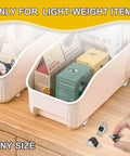 8Pcs 1/2 Inch Mini Rigid Caster Wheels attached to storage bins for lightweight items
