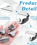 0.75 Inch Mini Rigid Caster Wheels Low Profile Set Of 4 Fixed Casters With Steel Top Plate Non Marking TPR Rubber For Furniture