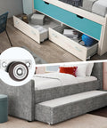 Mini Side Mount Casters 1.25 Inch With Mounting Screws For Furniture Rolling Cabinets Drawers Trundle Beds And Small DIY Projects Space Saving Low Profile Casters With Premium Steel Construction 4 Pieces For Under Bed Storage And Lightweight Furniture