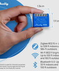 Gen4 1 Mini Smart Relay Switch With Wi Fi Zigbee And Matter Support, 1 Channel 8A Dry Contacts, No Hub Needed, compact size in hand