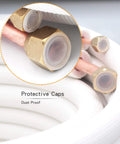 16 Ft Mini Split Line Set With 1/4 In And 3/8 In OD Copper Tubing Thickened White PE Insulated Coil Flared Nuts