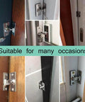 Multiple views of MINI Size 90 Degree Door Latch Sliding Screen Door Latch Barn Door Lock Hasp Latch Clasp Lock