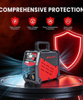 Ultra Portable Mini Stick Welder Wrdlosy Weighs 4.4 Lbs IGBT Inverter shown with comprehensive protection icons