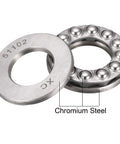 Dope Miniature Thrust Ball Bearing 15mm Bore 28mm Outer Diameter 9mm Thick Chrome Steel AISI 52100 With Washers