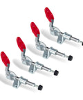 Pro Grade Mini Toggle Clamp Set for Woodworking Projects 4 Pack with 100 Lb Holding Capacity Quick Release Push Pull Clamps for Jigs Fixtures