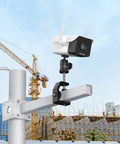 Security camera on pole with Universal Mini Tripod Ball Head With One Quarter Inch Screw In Stainless Steel And Aluminum Alloy 360 Degree Pan And Ninety Degree Tilt Quick Lock Knob Mount Base Adapter Compatible With ATL3500 ATL4500 And ATL330 Camera Monopods Camcorders And Lights, construction site background