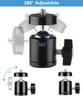 Image showing Six Pack Mini Universal Ball Heads For Tripods And Mounts With One Quarter Inch Thread 360 Degree Rotation and 90 Degree Tilt.