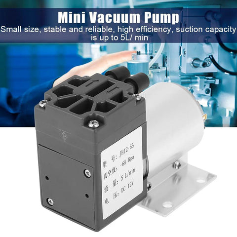 Compact DC 12V Mini Vacuum Pump Delivers 5 Liters Per Minute At 120 KPa Includes Holder Ideal For Gas Analysis Sampling And Lab Instrument Use