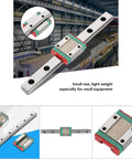 Miniature 12mm Wide Linear Rail Guide With Ball Retainer And Built In Lubrication System For Automatic Equipment And Measuring Machines 150mm