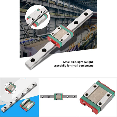 Miniature 12mm Wide Linear Rail Guide With Ball Retainer And Built In Lubrication System For Automatic Equipment And Measuring Machines 150mm