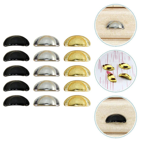 Thirty Pcs Miniature Alloy Knobs For Dollhouse Cabinets And Drawers One Twelfth Scale Tiny Drawer Pulls in assorted finishes