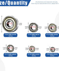 60 Piece Miniature Ball Bearing Set Carbon Steel Deep Groove Bearings 693ZZ 623ZZ 624ZZ 685ZZ 687ZZ 627ZZ Double Shield