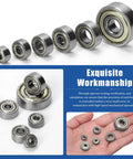 60 Piece Miniature Ball Bearing Set Carbon Steel Deep Groove Bearings 693ZZ 623ZZ 624ZZ 685ZZ 687ZZ 627ZZ Double Shield display