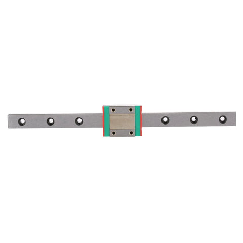 Miniature Linear Rail Guide 12mm Width With 4 Point Contact For Precision Movement, Ball Retainer, 200mm Length in metal finish