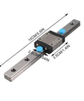 Miniature Linear Rail Guide 12mm Wide With Four Point Contact For Precision Movement, Ball Retainer And Lubrication System, Tiny But Mighty Build