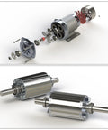 Exploded view of components, highlighting 4 Pieces SMR63-2RS Deep Groove Ball Bearings 3x6x2.5mm 440C Stainless Steel, used in miniature motors.