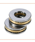 10 Pack F8 16M Miniature Thrust Axial Metal Ball Bearing 8x16x5mm, two stacked bearings with gold spacer, by Comimark