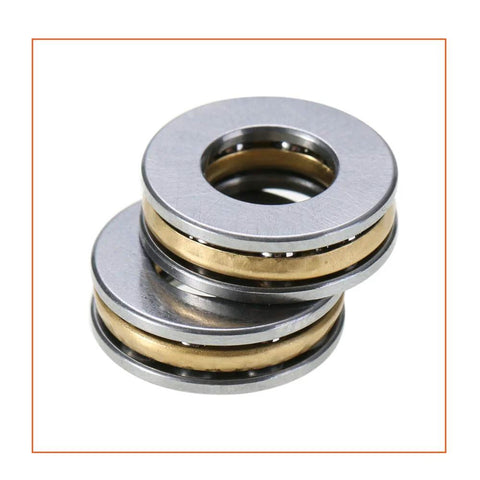 10 Pack F8 16M Miniature Thrust Axial Metal Ball Bearing 8x16x5mm, two stacked bearings with gold spacer, by Comimark