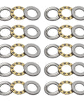 10 Pack Miniature Thrust Ball Bearings STYUI F10 17M 10mm Bore 17mm Outer Diameter 5mm Thick Brass Cage Chrome Steel