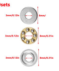 Miniature Thrust Ball Bearings 8mm Outer Diameter 3mm Bore 3 point 5 mm Thickness Chrome Steel F3 8 Pack of 10 high hardness