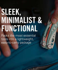 Person holding Leatherman Skeletool CX 7-In-1 Lightweight Minimalist Multi-Tool for Everyday Carry EDC Home Garden Outdoors Onyx